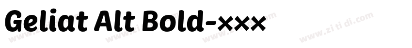 Geliat Alt Bold字体转换